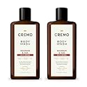 Cremo Rich-Lathering Bourbon & Oak Body Wash, A Sophisticated Blend of Distillers Spice,16 Fl Oz (2-Pack), Packaging may vary