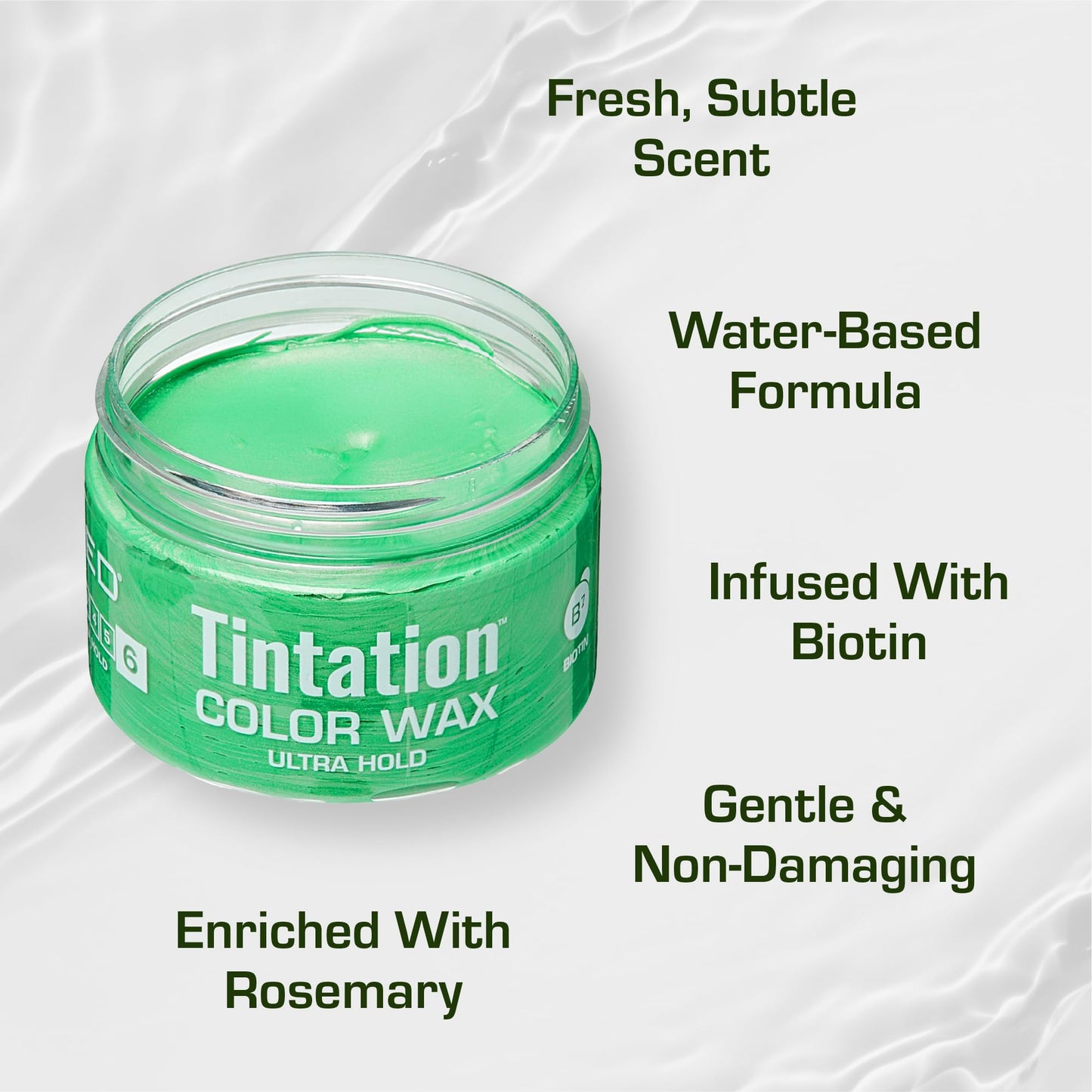 Red by Kiss Tintation Temporary Hair Color Wax - Vivid Instant Color, Ultra Hold, Water & Sweat Resistant, Curly Hair Safe, Non-Drying & Damage-Free