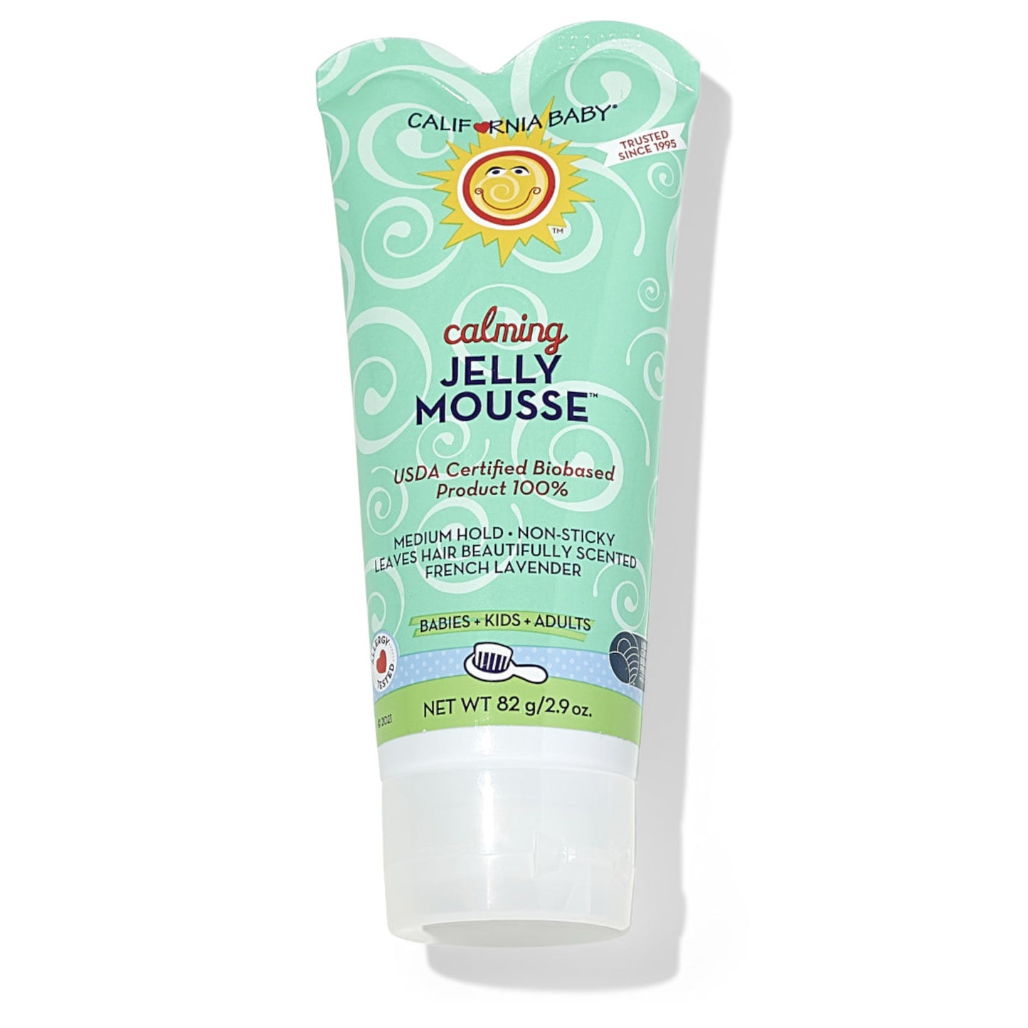 California Baby Calming Hair Gel for Kids | 100% Plant-Based Baby Hair Gel | Medium-Hold | Lavender Scent | Hypoallergenic| 82 g / 2.9 oz.