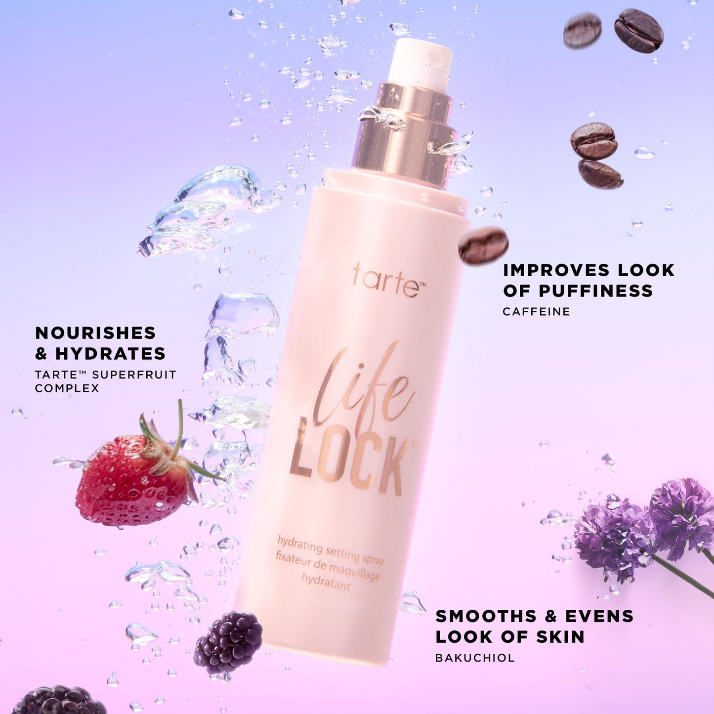 tarte life lock hydrating setting spray - 10-in-1 Weightless Mist to Hydrate & Lock Long-Lasting Makeup, Waterproof, Sweatproof & Transfer-Resistant Beauty and Personal Care tarte
