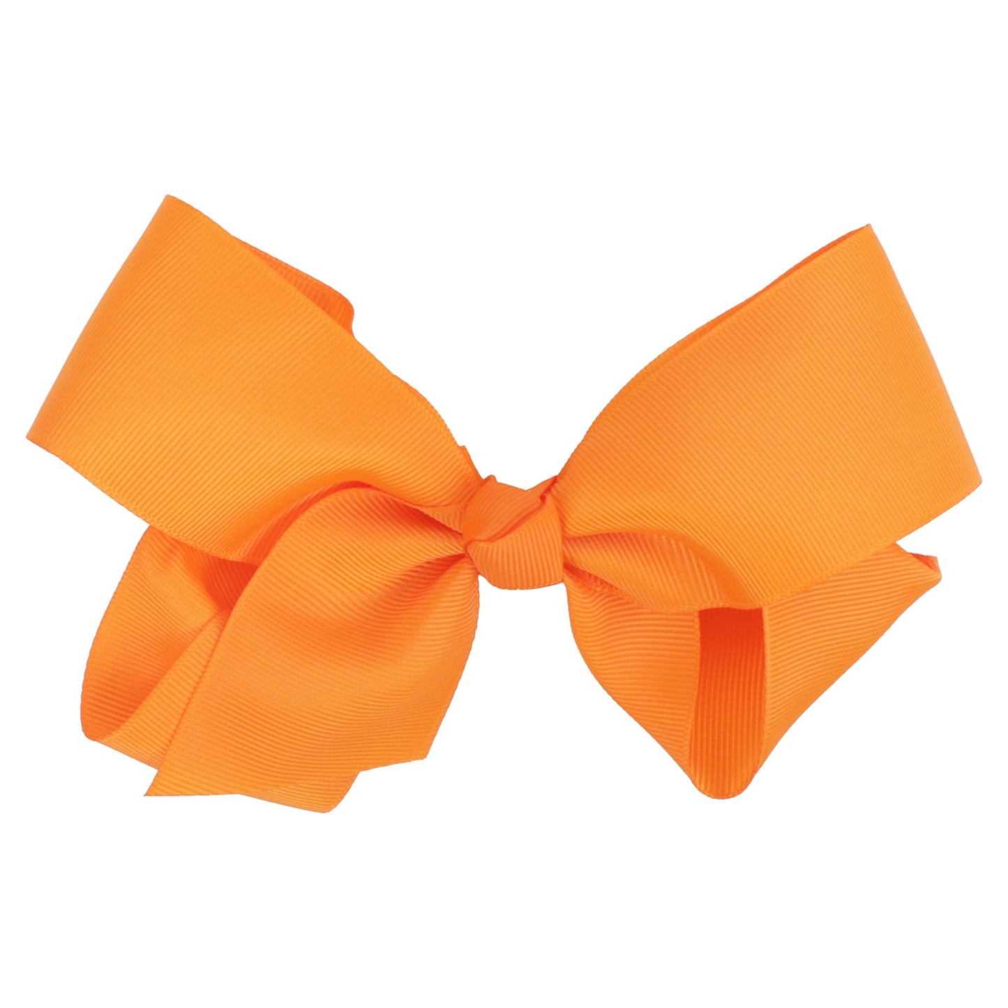 5.5 Inch Grosgrain Hair Bow Clip For Women And Girls (Light Orange)