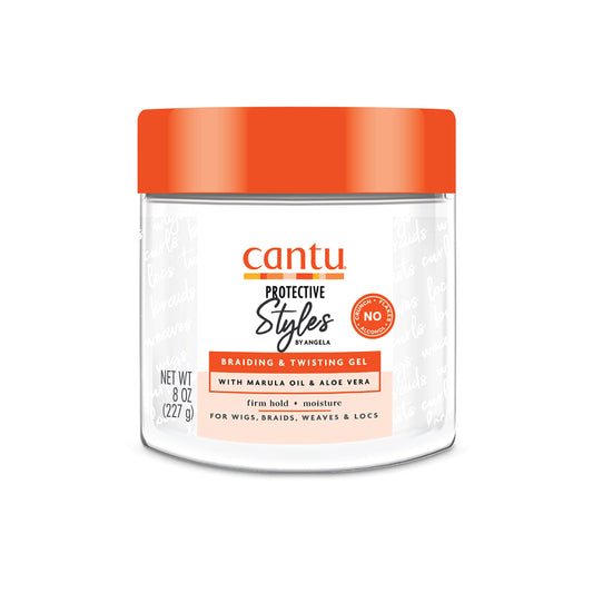 Cantu Protective Styles by Angela Braiding & Twisting Gel with Marula Oil & Aloe Vera, 8 Ounce