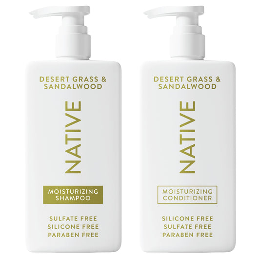 Native Desert Grass & Sandalwood Moisturizing Conditioner contains Naturally Derived Ingredients | All Hair Types - Color & Treated, Fine to Dry