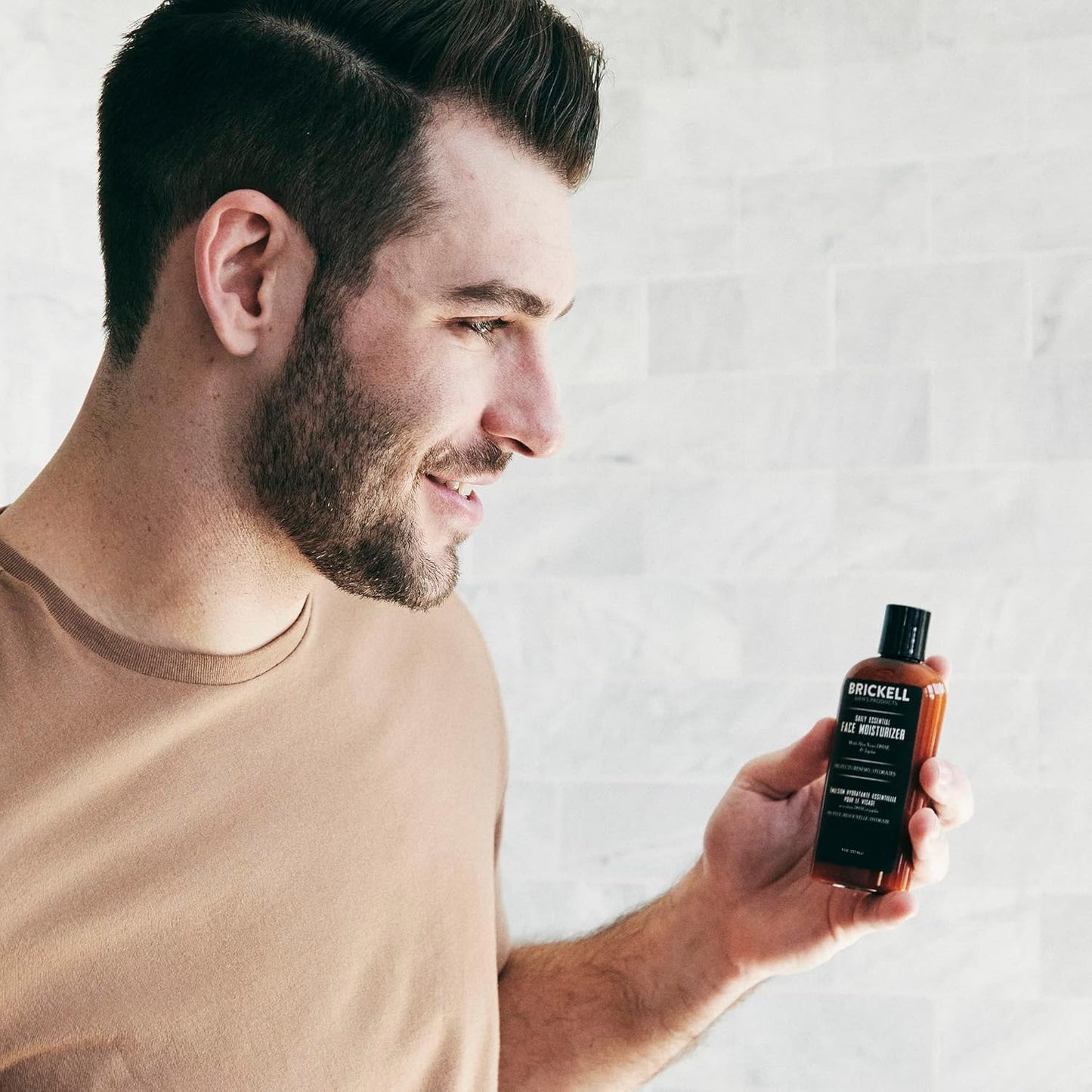 Brickell Men's Daily Essential Face Moisturizer for Men, Natural and Organic Fast-Absorbing Face Lotion with Hyaluronic Acid, Green Tea, and Jojoba, 4