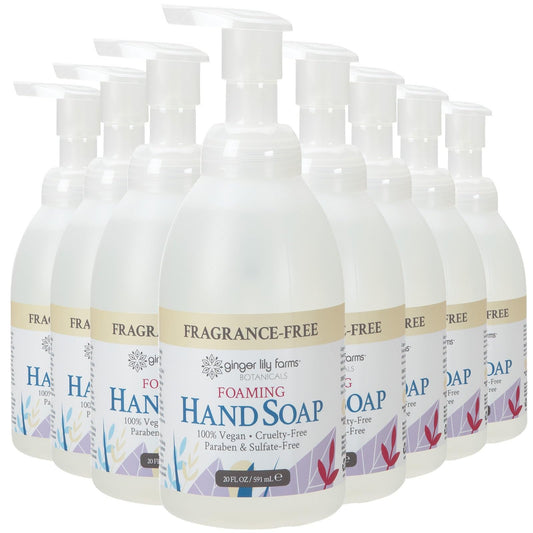 Ginger Lily Farms Botanicals All-Purpose Foaming Hand Soap Refill, Fragrance Free, 100% Vegan & Cruelty-Free, Unscented, 20 Fl Oz (Pack of 8) Beauty & Personal Care Ginger Lily Farms