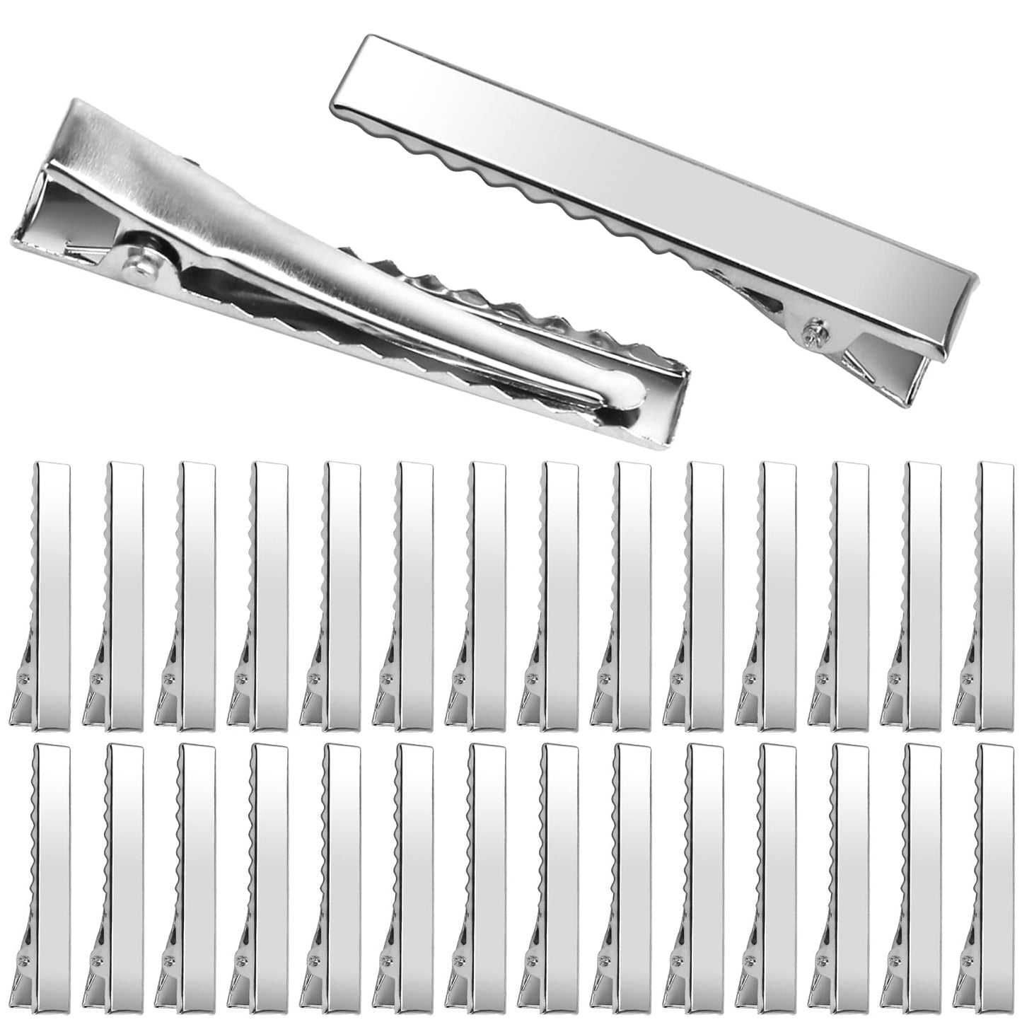 Alligator Hair Clips, 210 PCS Single Prong Metal Clips for Hair Bows and Crafts - Silver Flat Gator Clips in Bulk DIY Supplies for Accessory Making