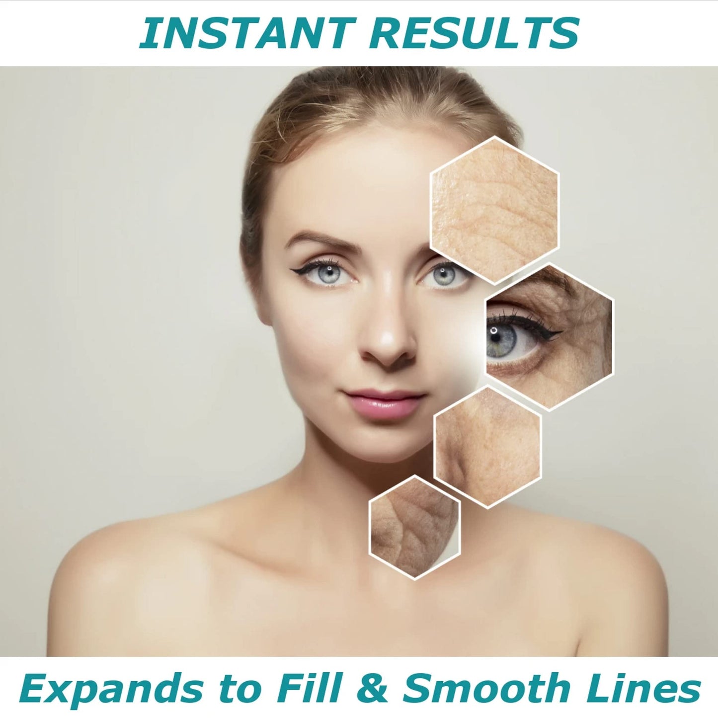 Anti Aging Wrinkle Filler of 100% Pure Hyaluronic Acid for Face - No Alcohol, No Parabens, Vegan & USA - Hyaluronic Levels Simply Decrease with Age