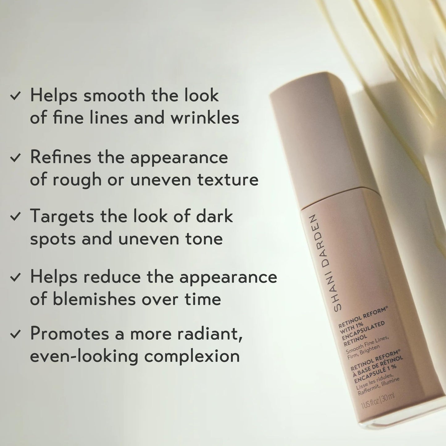 SHANI DARDEN SKIN CARE Retinol Reform with 1% Encapsulated Retinol Serum for Face & Neck, Gentle Slow-Release Retinol Face Serum with Tripeptide Beauty & Personal Care SHANI DARDEN