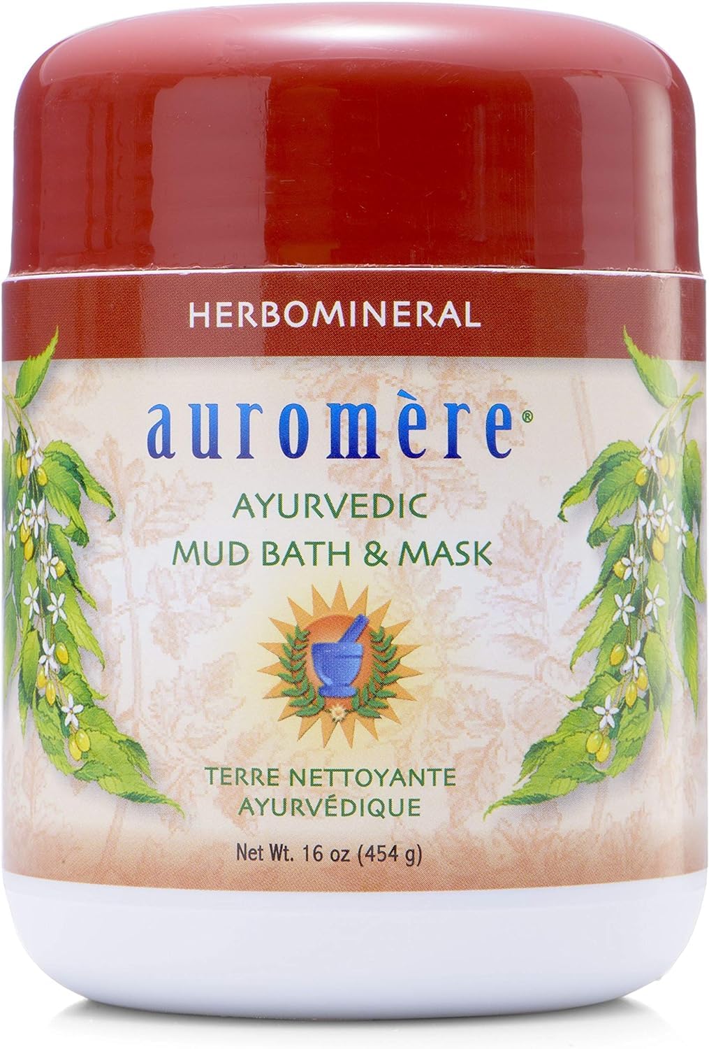 Auromere Ayurvedic Indian Healing Clay Mask for Natural Skin Care - Exfoliating Body Scrub and Facial Mask for Skin and Face Care - Mud Mask Unclogs