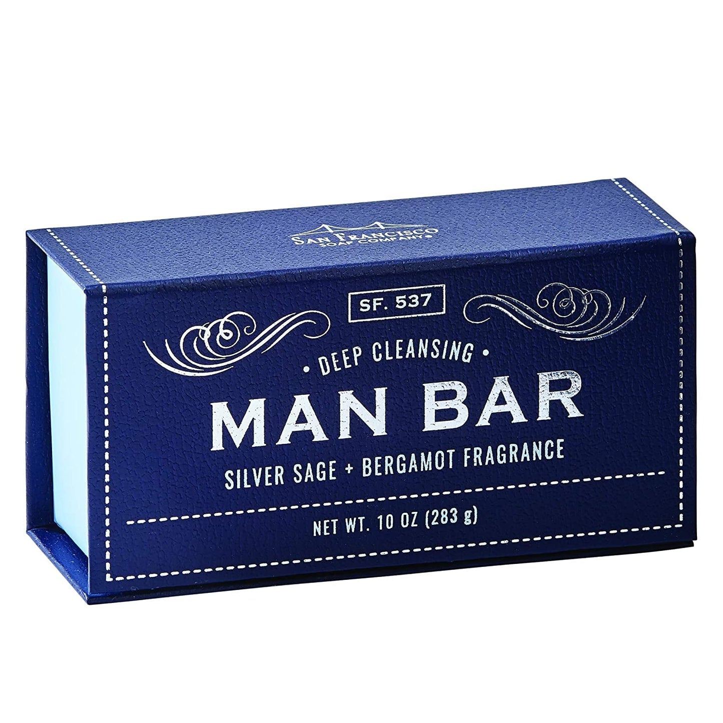San Francisco Soap Man Bar 10 oz. Soap Bar - Silver Sage & Bergamot