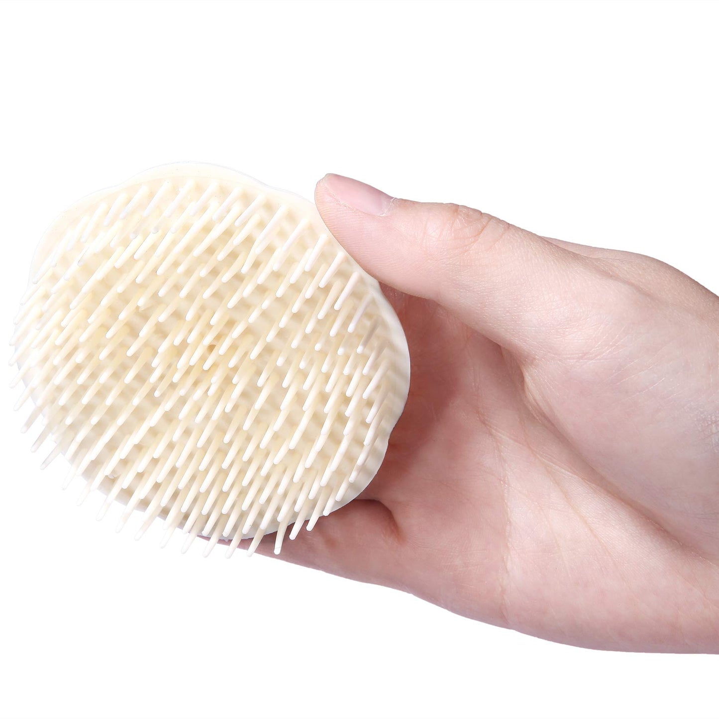 Aroveea Hair Scalp Brush Dandruff Cleaning Brush Shower Scalp Shampoo Brush Scalp Massager Pack of 4 (White and Green)