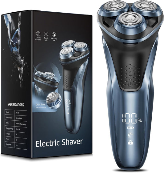 LONKEEN Travel Electric Razor for Men:5D Floating Head Shavers for Men, Smooth Shave Ready in Seconds - IPX7 Waterproof Wet or Dry, USB-C Beauty and Personal Care LONKEEN