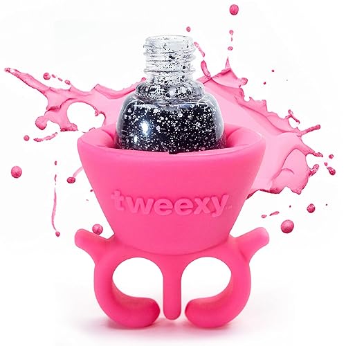Tweexy Wearable Nail Polish Holder Ring - Hands-Free, Portable Manicure Accessory, Secure Grip for All Bottle Sizes, Convenient Nail Polish Organizer
