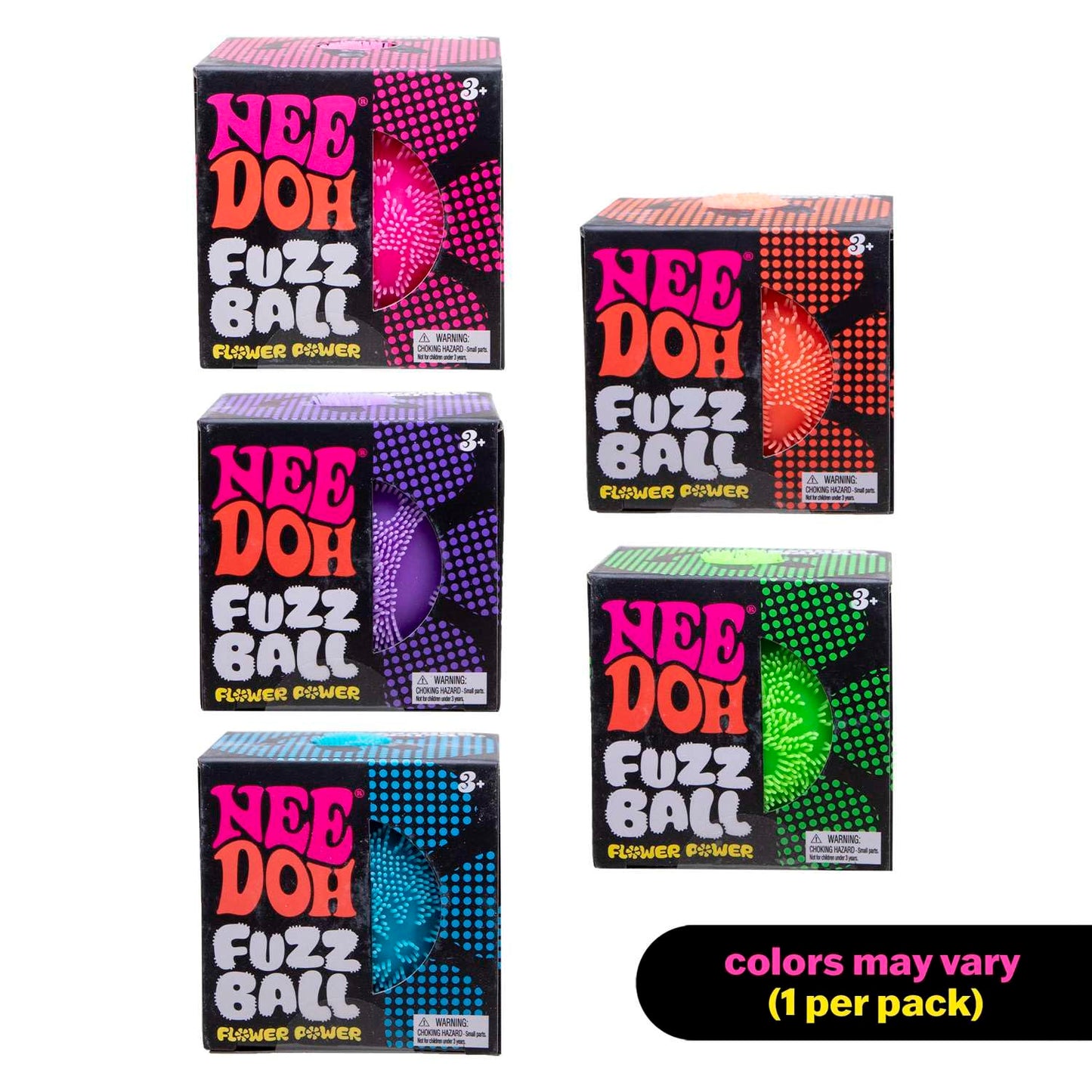 Schylling NeeDoh Fuzz Ball - Sensory Toy with a Velvet Texture and Soft Cloud Squish - Wavy Pattern You Can See and Feel - Ages 3 and Up - Color May…