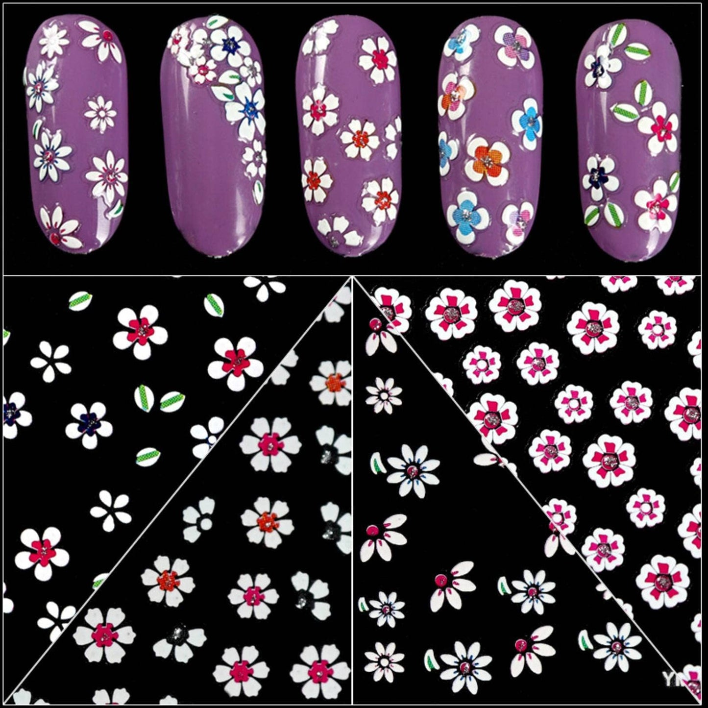 MBETA Gold Nail Art Sticker Decals 3D Exquisite Pattern Nail Art Bronzing Stickers Luxury Self-Adhesive Butterfly Flowers Valentine's Day Design DIY Beauty & Personal Care MBETA
