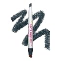 Lime Crime Electric Slide Eyeshadow & Brush Stick, IDC (Matte Black) - Lightweight 2-in-1 Eyeshadow Smudge Stick with Angled Brush for Long Lasting