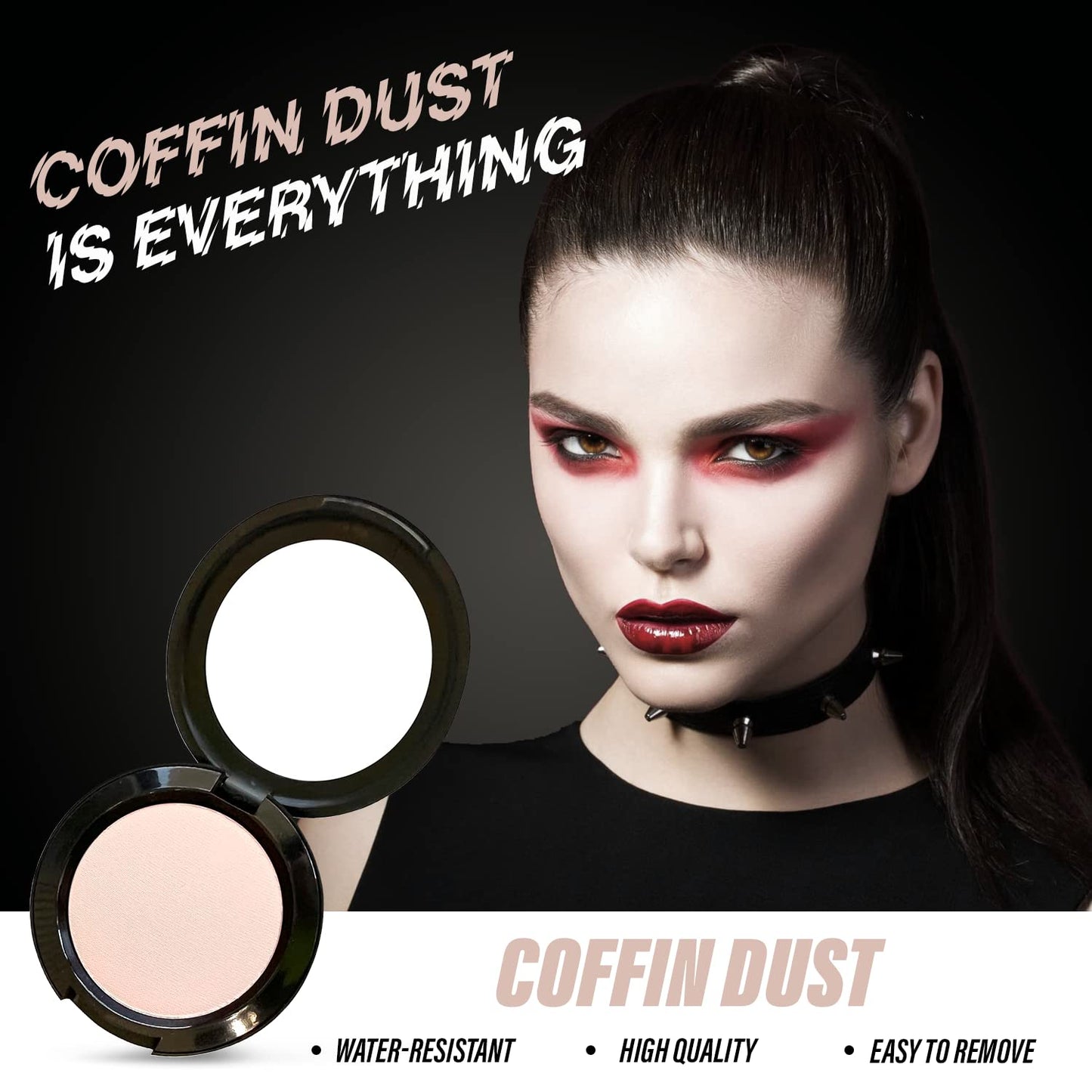 MANIC PANIC Coffin Dust Pressed Setting Powder - Long Lasting Translucent Powder - Combats Shine & Makeup Transferring - Vegan & Cruelty-Free Face