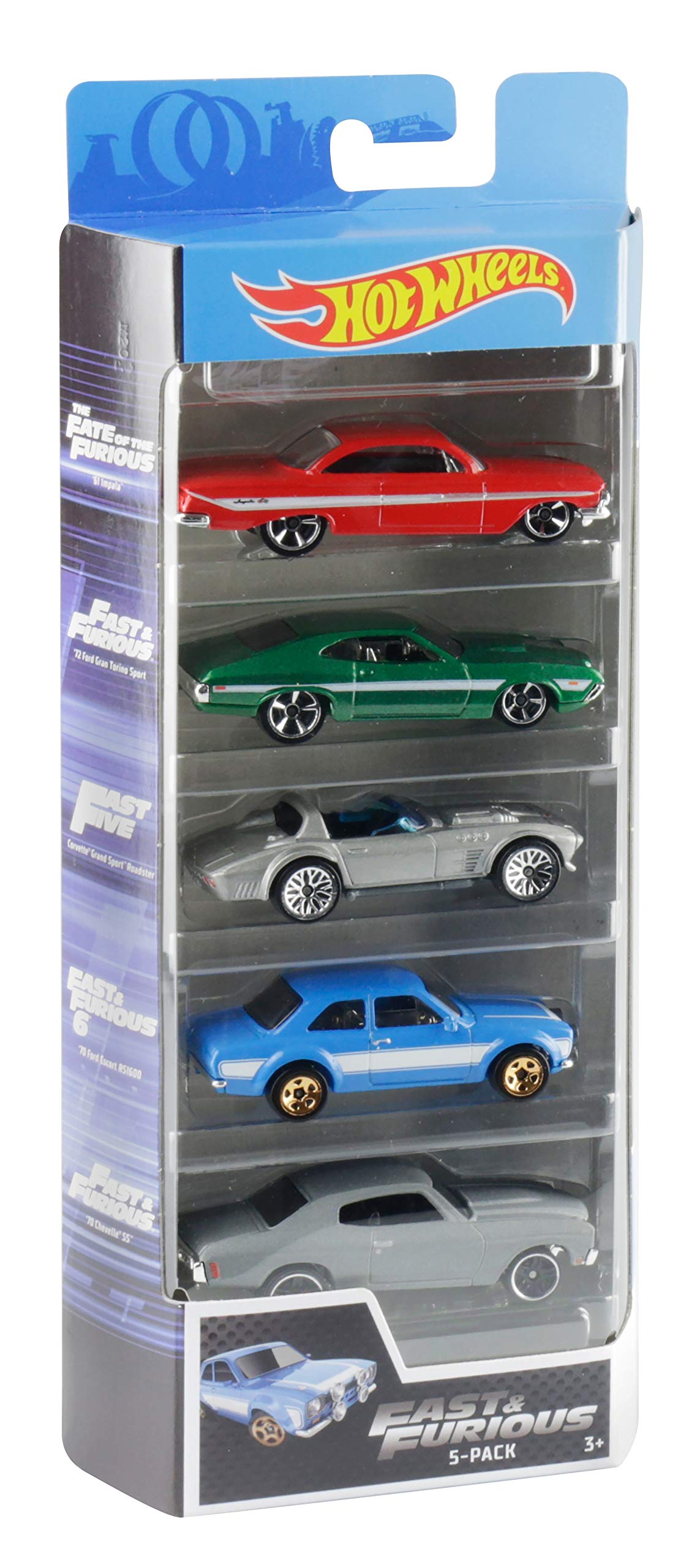 Hot Wheels Fast & Furious 5Pk Vehicles