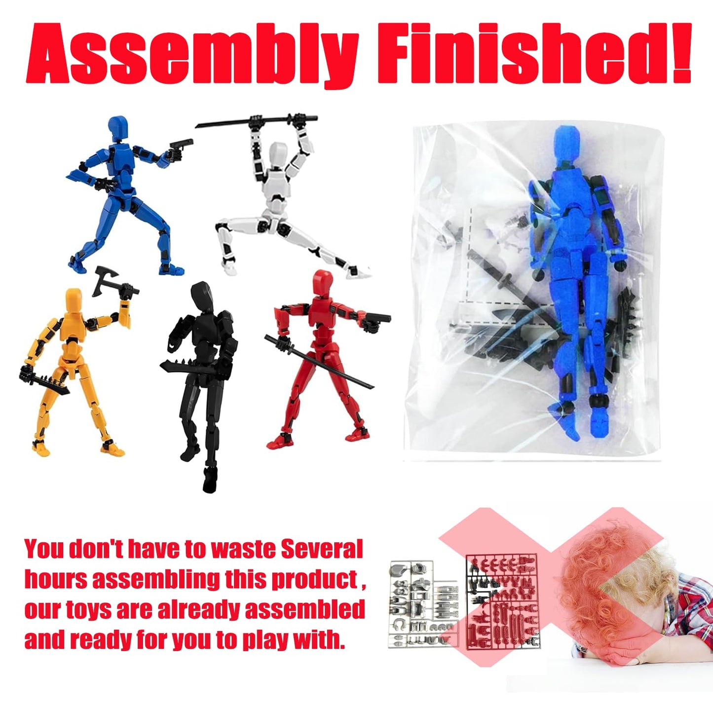 2025 Titan 13 Action Figure Set – 9pcs 3D Printed Multi-Jointed Dummy Robot & Nova Figures, Collectible Desktop Decorations