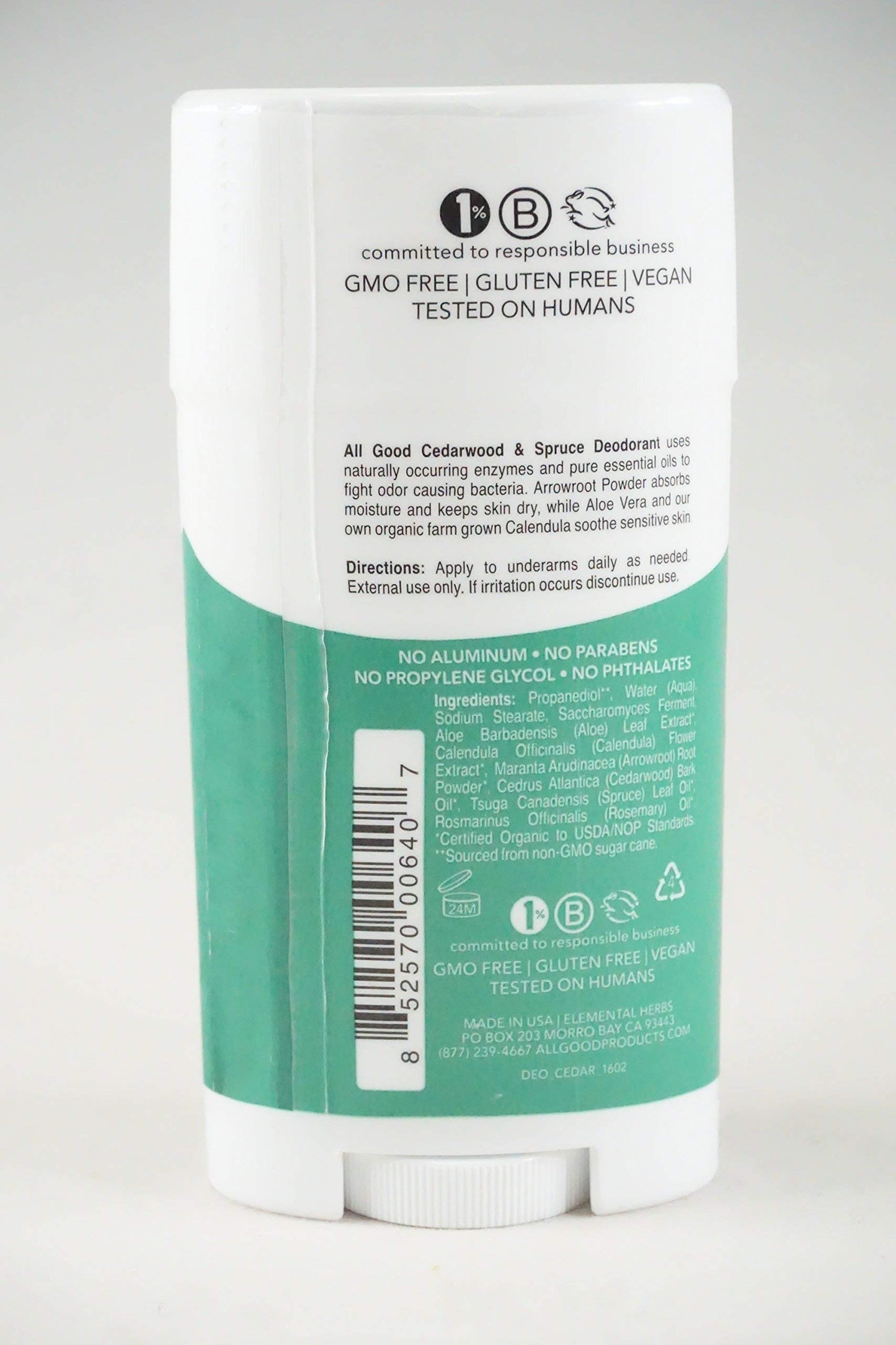 All Good Aluminum Free Deodorant Stick - Natural Deodorant w/Shea Butter & Aloe Vera, Bio-Active Formula, Vegan, Underarm Odor Protection for Men Beauty and Personal Care All Good Makes Everything Better