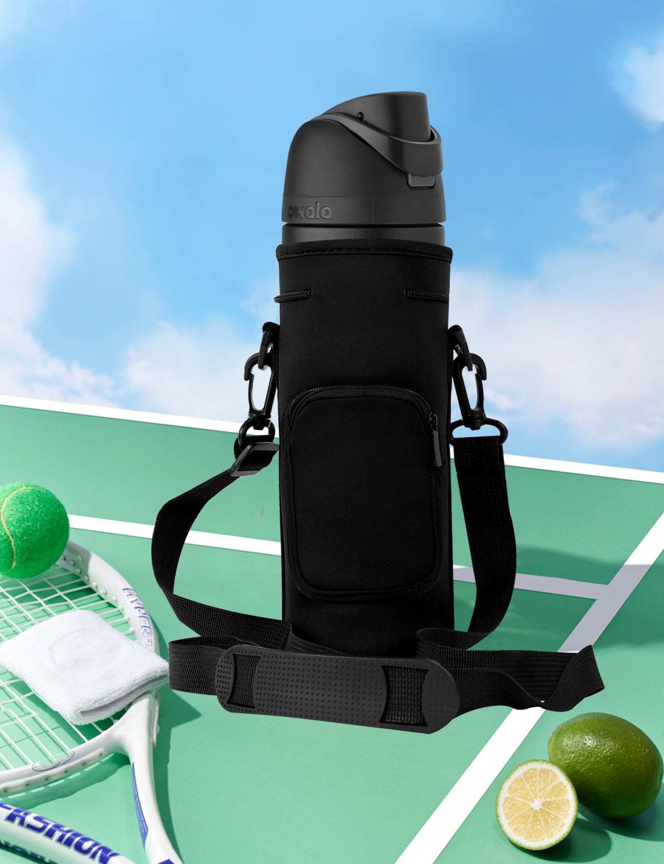 AF-WAN Neoprene Carrier Water Bottle Insulation Sleeve,Waterproof, Anti-Slip, Anti-Scratch Pouch with Shoulder Strap, fit for Owala Insulated