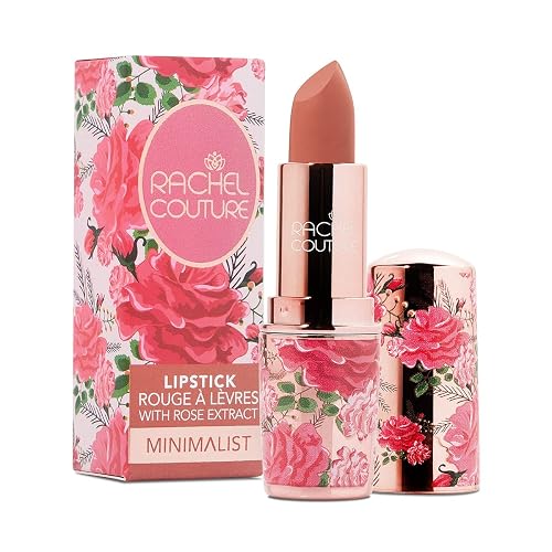 Rachel Couture Matte Lipstick with High Impact Color | Vegan & Cruelty Free | Infused with Rose Extract - 0.12 Oz - Minimalist