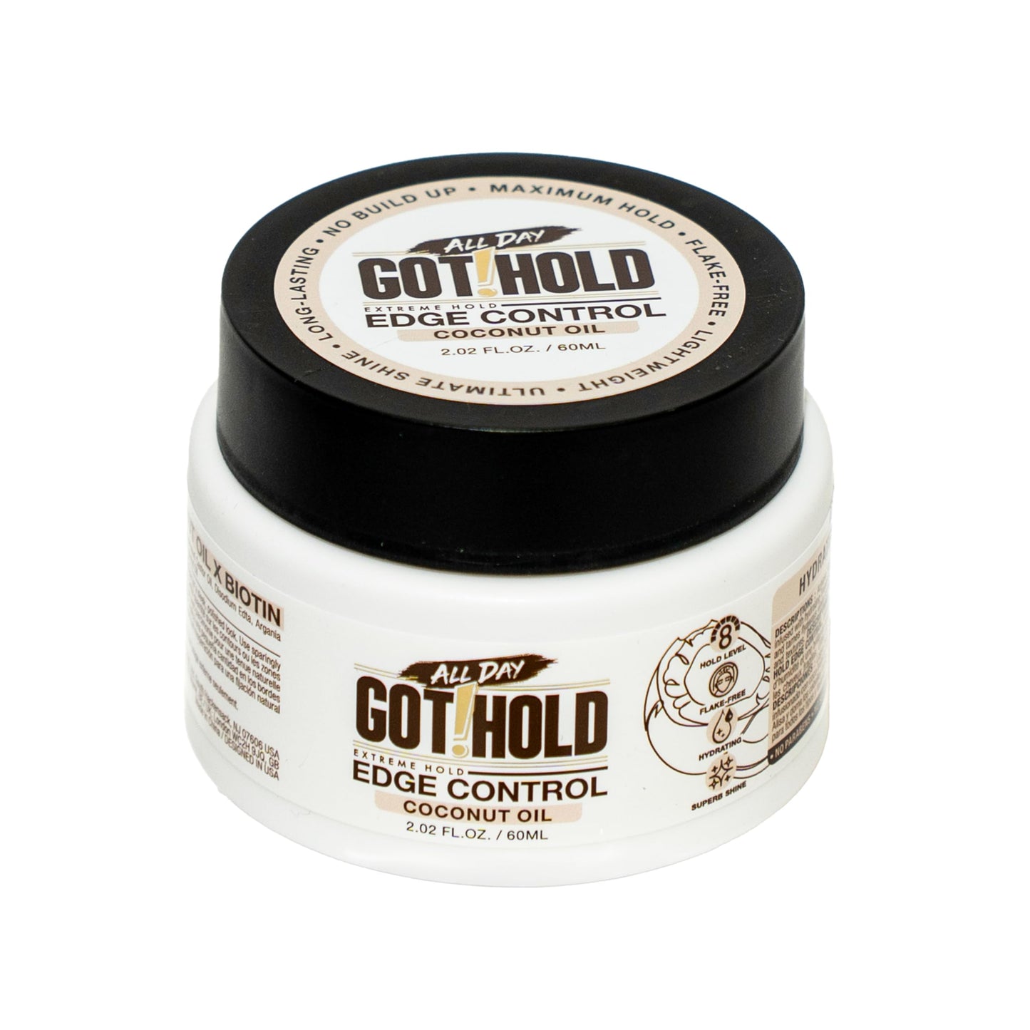ALL DAY GOT HOLD Extreme hold Coconut Oil Edge Control 2.02 fl.oz/60ml