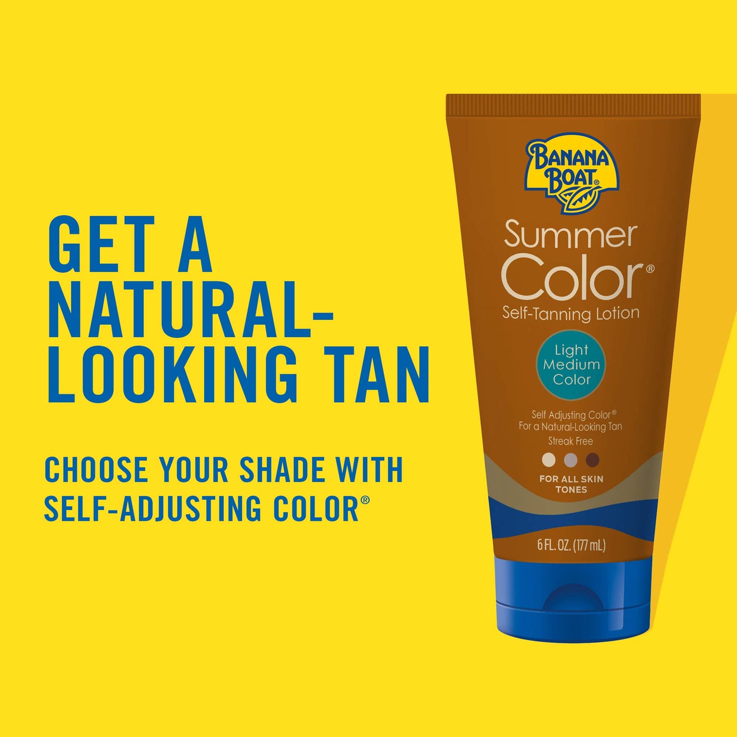 Banana Boat Summer Color Self Tanning Lotion | Light Medium Color for All Skin Tones, Self Tanner Lotion, Sunless Tanning Lotion, Banana Boat Self