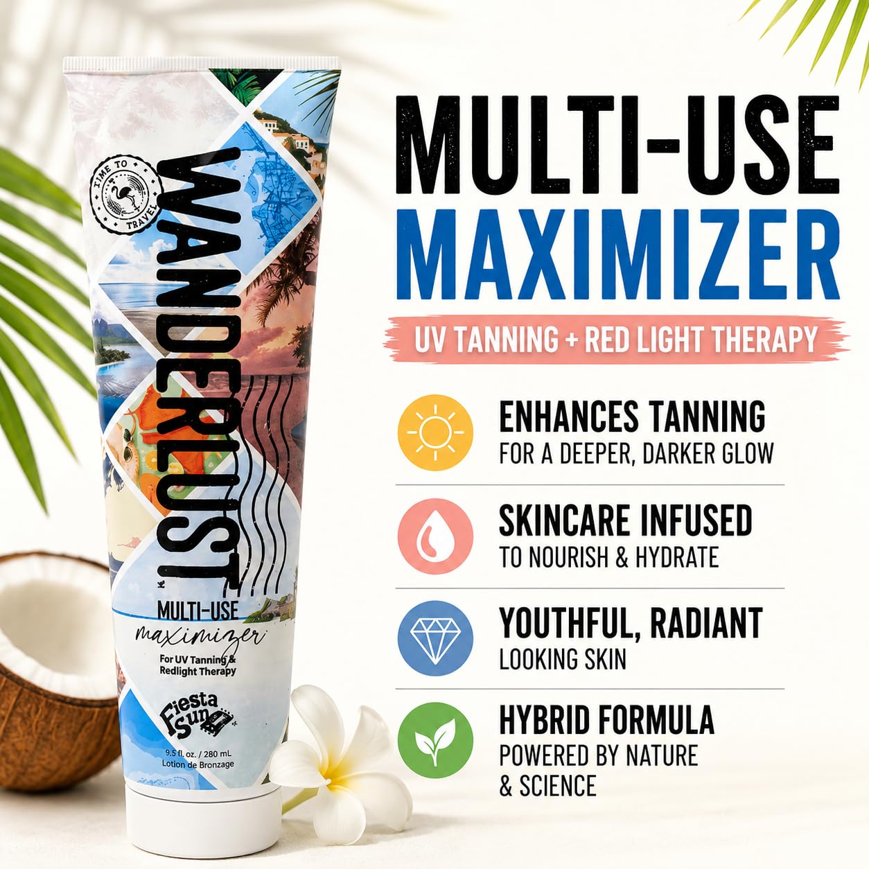 Wanderlust Tanning Maximizer For UV Tanning & Redlight Therapy 9.5oz