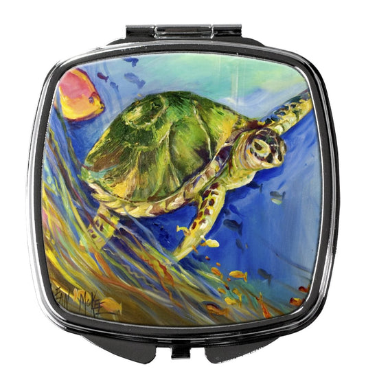 Caroline's Treasures JMK1262SCM Loggerhead Sea Turtle Compact Mirror Decorative Travel Makeup Mirror for Women Girls Gifts Pocket Makeup Mirror Beauty & Personal Care Caroline's Treasures
