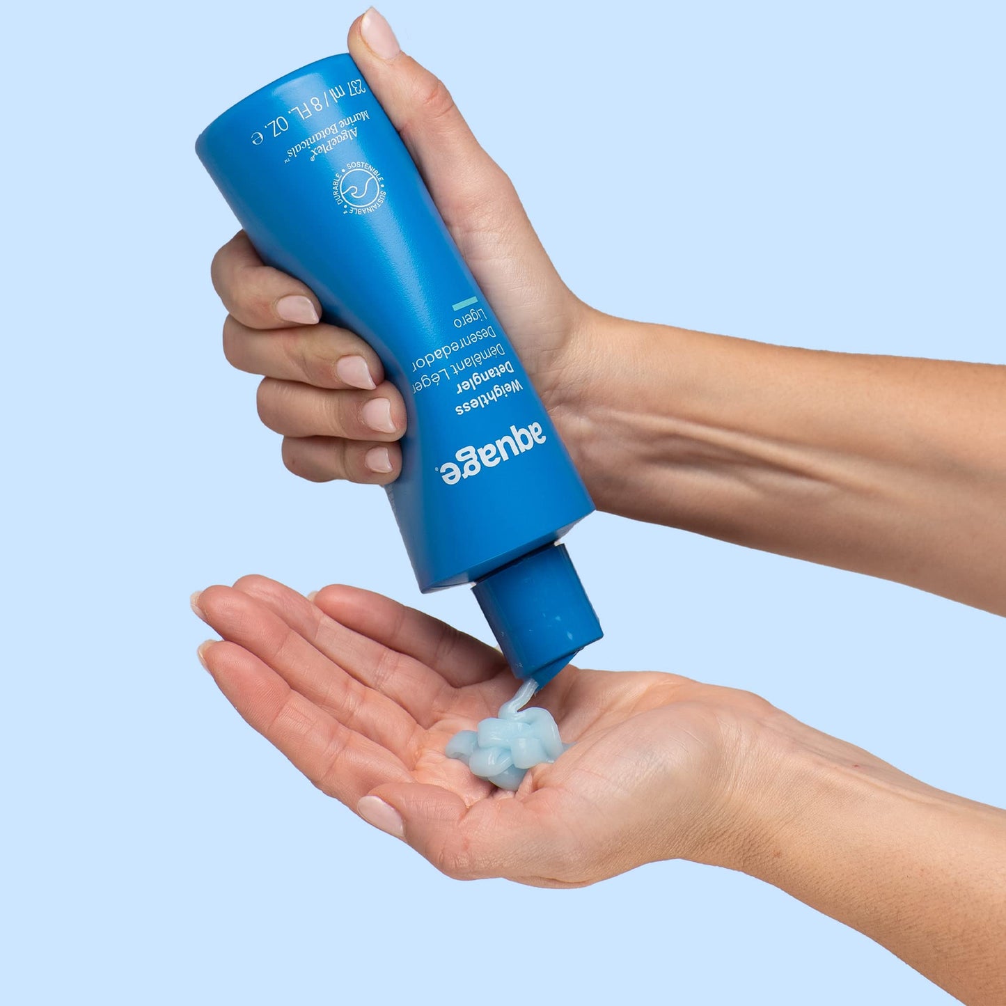 AQUAGE Weightless Detangler, Ultra-Light Conditioner, Hydrates and Restores Moisture Without Weighing Hair Down, Eliminates Tangles, 8 oz