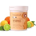 NATURE WELL Vitamin C Brightening Moisturizer Cream - Hydrating Face & Body Lotion with Coconut Oil, Helps Improve Uneven Skin Tone & Dark Spots