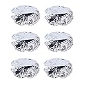 Beaupretty 6Pcs Disposable Aluminum Foil Hair Caps Waterproof Elastic Shower Caps for Hair Styling and Conditioning Treatment Silver