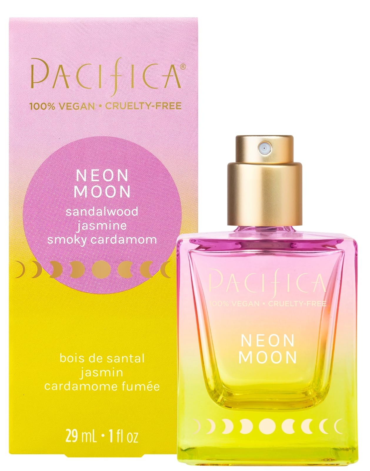 Pacifica Beauty Neon Moon Spray Perfume - Energetic Sandalwood Jasmine Smoky Cardamon - Clean Vegan Eau de Toilette, 1 fl oz Beauty & Personal Care Pacifica
