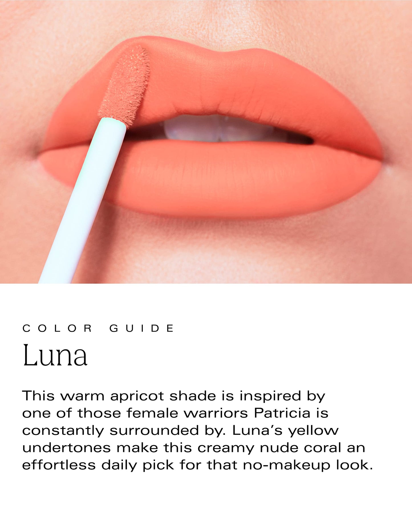 PDL Cosmetics by Patricia De León | Bold Aspirations Liquid Lipstick (Luna) | Highly Pigmented Smooth Matte Finish | Soft Apricot Tone | Long Lasting