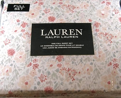 Home Collection Luxurious Cooling Sheets- Deep Pockets fit up to 16'' - Wrinkle Free 100% Cotton-Hotel Quality 4pc Sheet Set (Pink Margaret, Full)