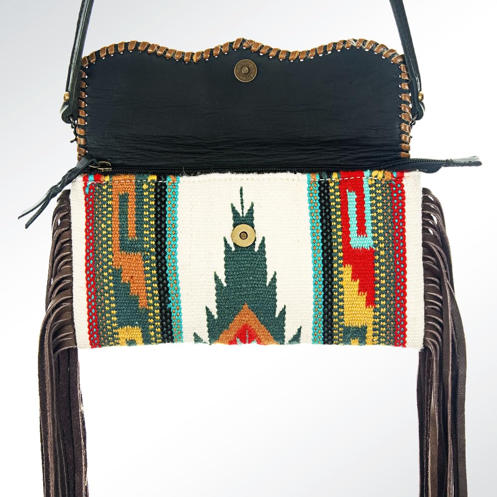 American Darling Women's Cross Body Bag Western Saddle Blanket Hair-On Genuine Leather Handbag and Ladies Purse