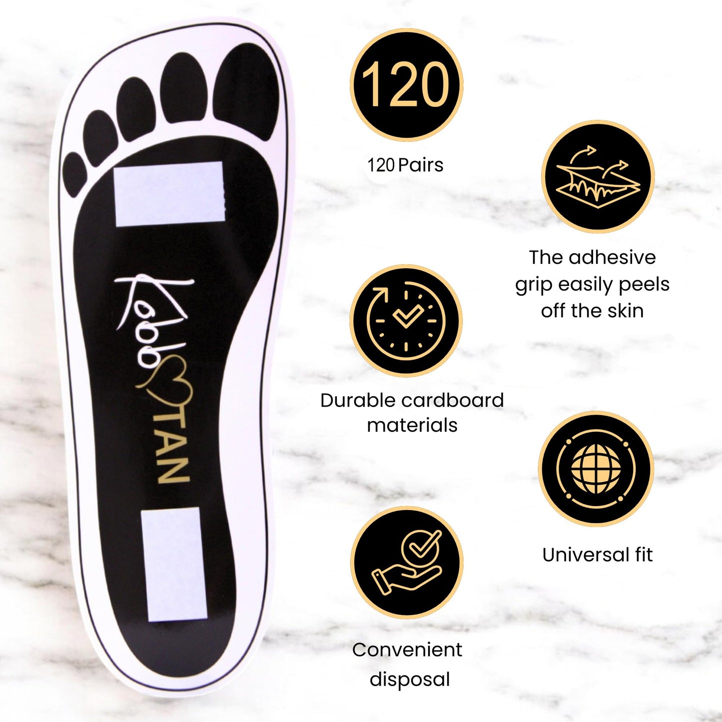 120 Pairs(240feets)Spray Tan Feet Pads Disposable & Economic Black Feet pads for Spray tanning,Use in Tanning booth,Sunless Tanning at Home or Beauty