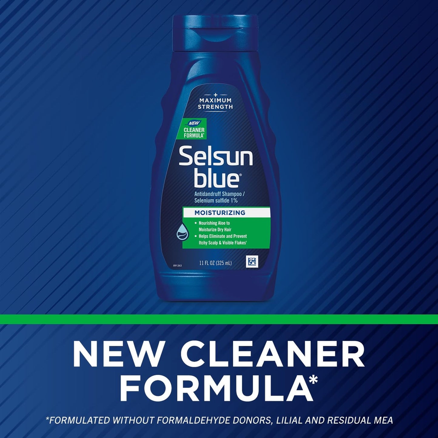 Selsun Blue Moisturizing Antidandruff Shampoo, Maximum Strength Scalp Treatment With Selenium Sulfide, 11 fl. oz. Beauty and Personal Care Selsun Blue