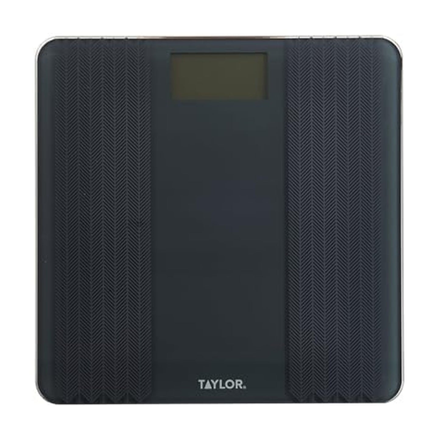 Taylor Glass Textured Paint Herringbone Design Digital Bathroom Scale, Gray, 5273274
