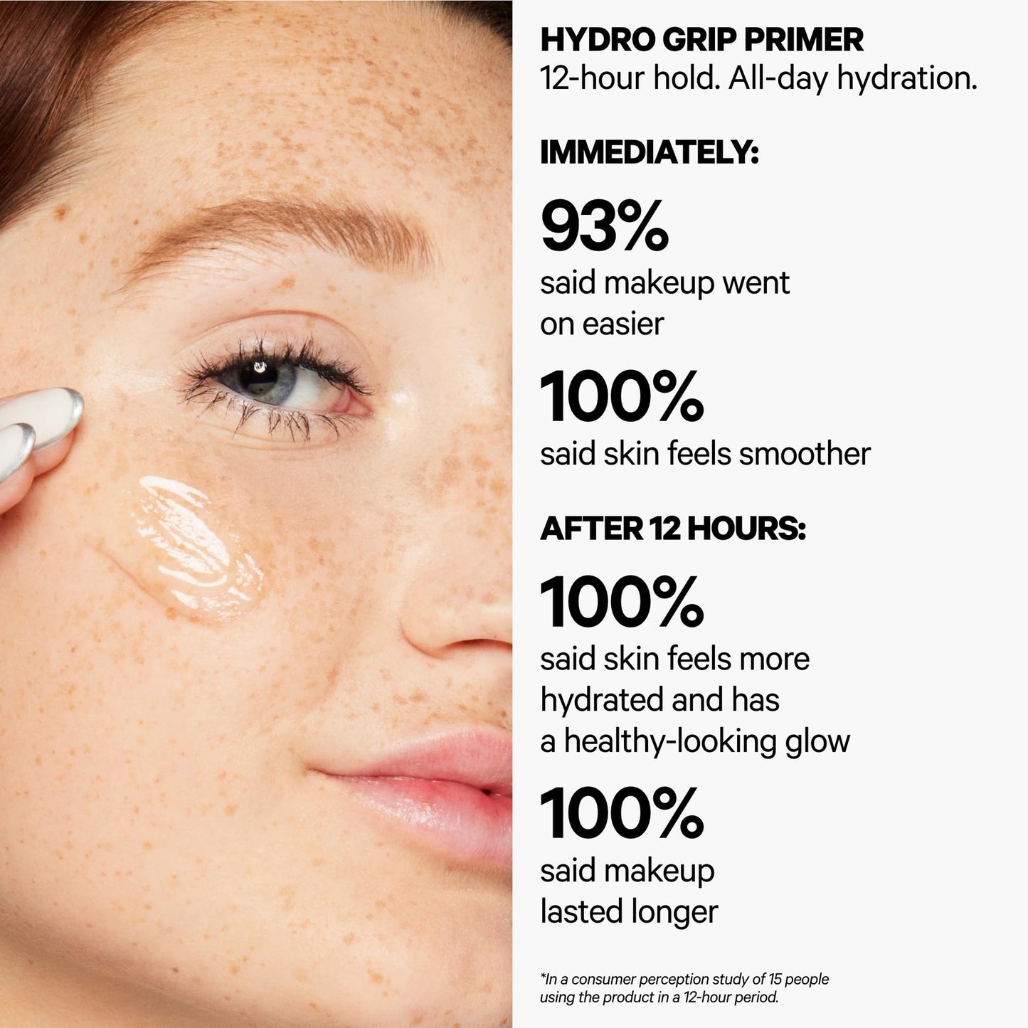 Milk Makeup Hydro Grip Primer with Hyaluronic Acid + Niacinamide - Hydrating Face Primer Grips Makeup for Up to 12 Hours - Silicone-Free, Lightweight