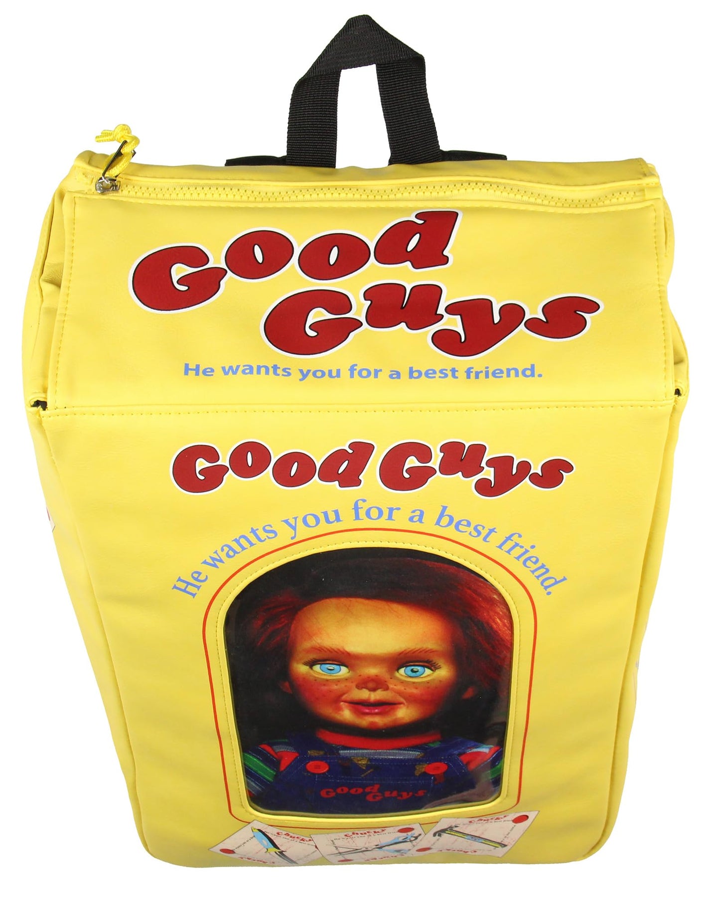 Chucky Backpack Child's Play Good Guys Chucky Doll Toy Box Replica Faux Leather Tote Bag Laptop Travel Backpack