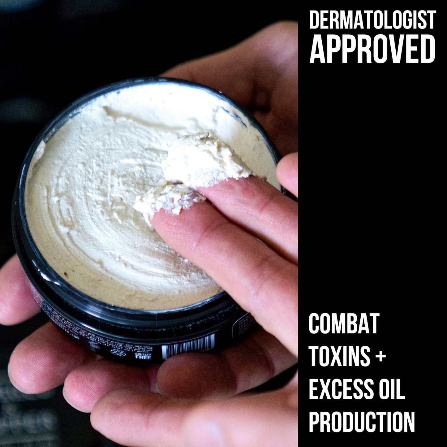 RUGGED & DAPPER - Premium Face Mask for Men - Deep Pore Cleansing Treatment - Fights Blackheads + Acne + Excess Oil - USA Made with Natural Kaolin