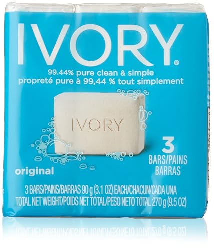 Ivory Simply Bath Bar for Unisex, 3 Count