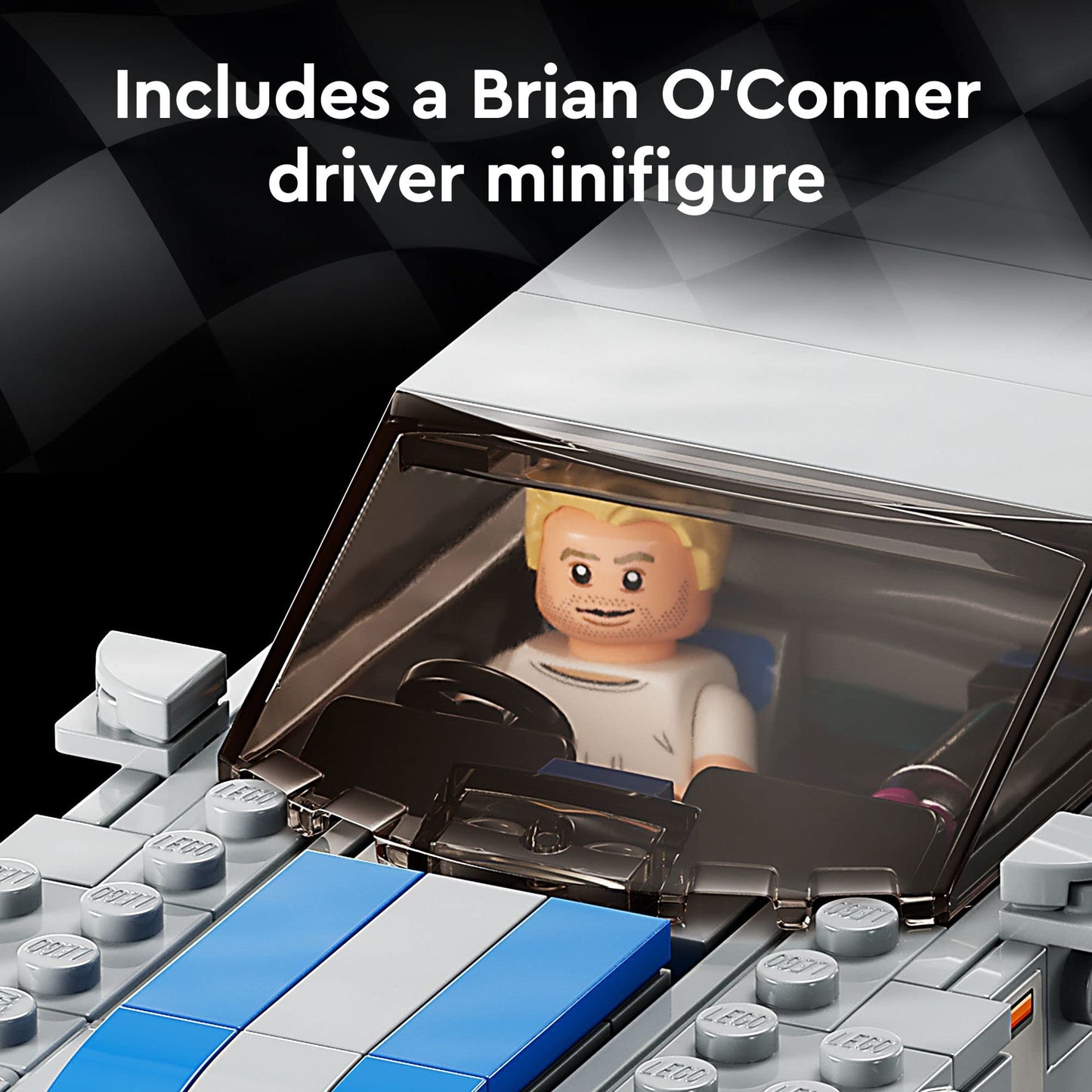 LEGO Speed Champions 2 Fast 2 Furious Nissan Skyline GT-R (R34) 76917, Race Car Model Kit with Minifigure, Collectible Toy for Kids Ages 9+