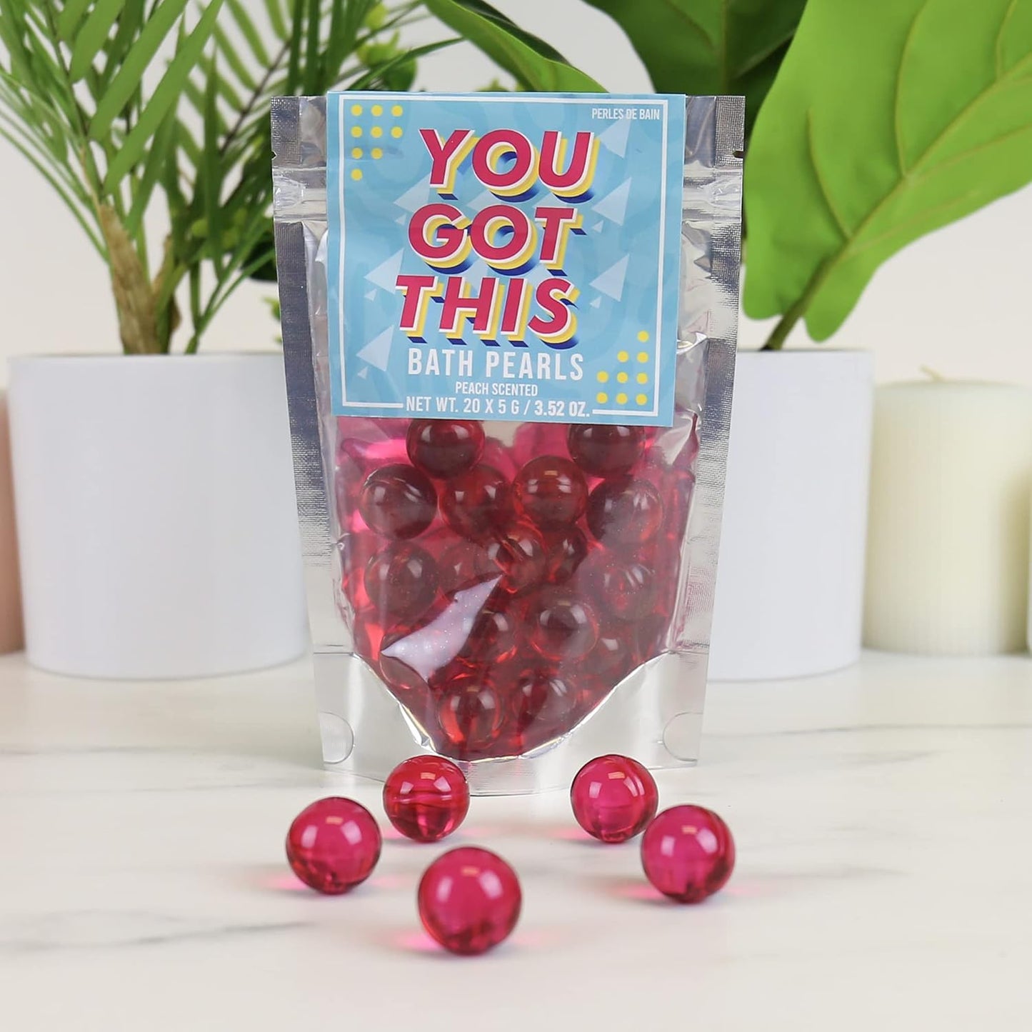 Gift Republic Bath Pearls You Got This 20-Pack Peach Scent Beauty and Personal Care Gift Republic