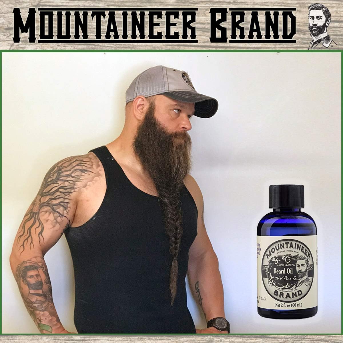 Mountaineer Brand Natural Beard Oil with Pine Tar Scent | Made in West Virgina | Hydrates, Moisturises, Softens & Conditions for Beard Growth | Treats