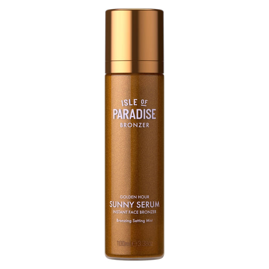 Isle of Paradise Sunny Serum Instant Bronzing Setting Mist- Golden Hour, Hydrating & Illuminating Makeup Setting Spray, Lightweight Formula, Vitamin