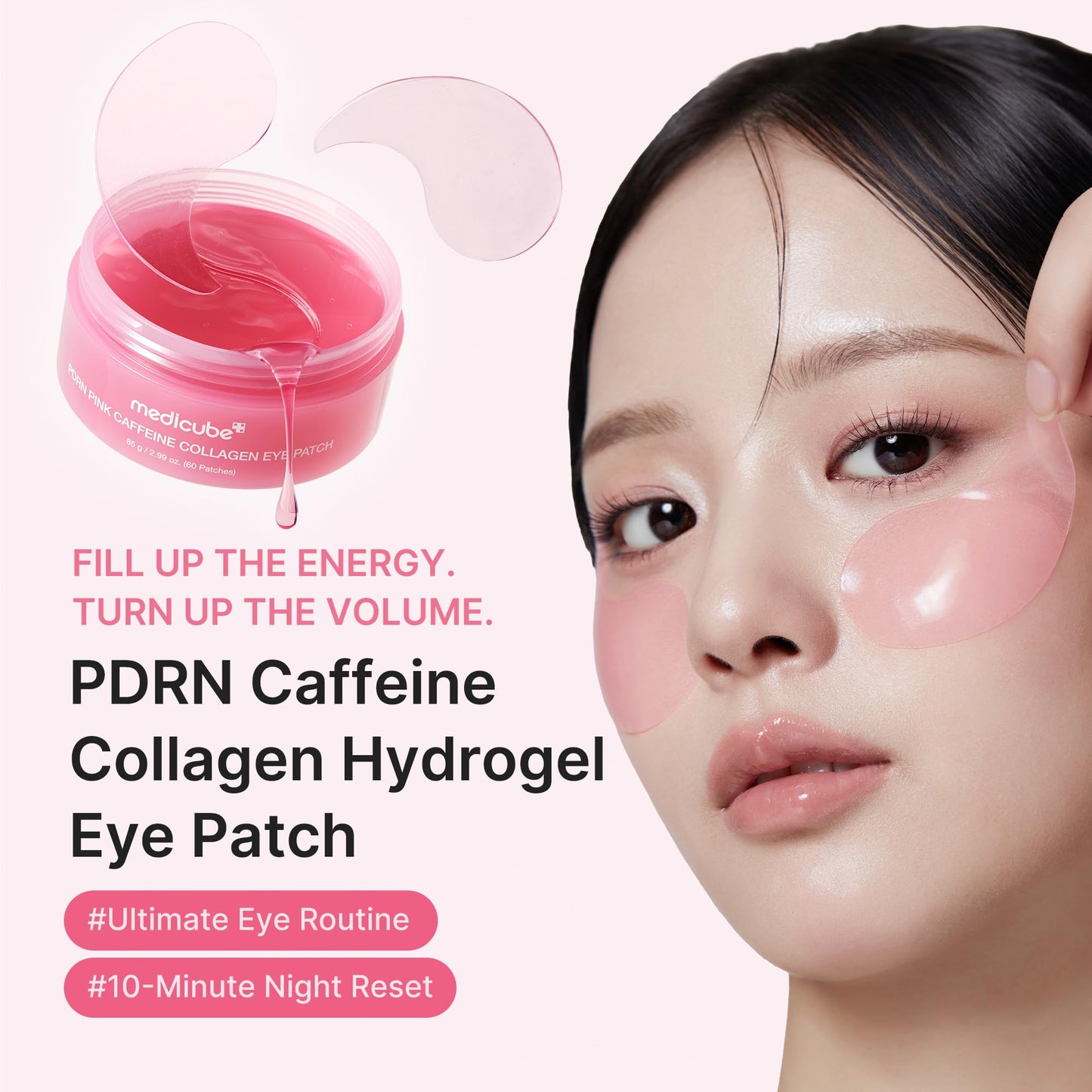 medicube Eye Patch PDRN Caffeine Collagen | Gel Eye Patches for the appearance of Dark Circles, Undereye Bags | Firming, Age-Defying Care Beauty and Personal Care medicube
