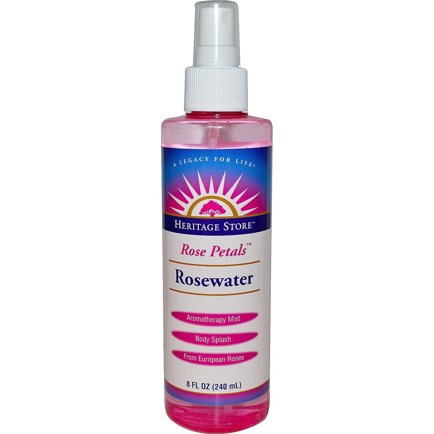 Heritage Products Rose Water, 8 Ounce - 6 per case.